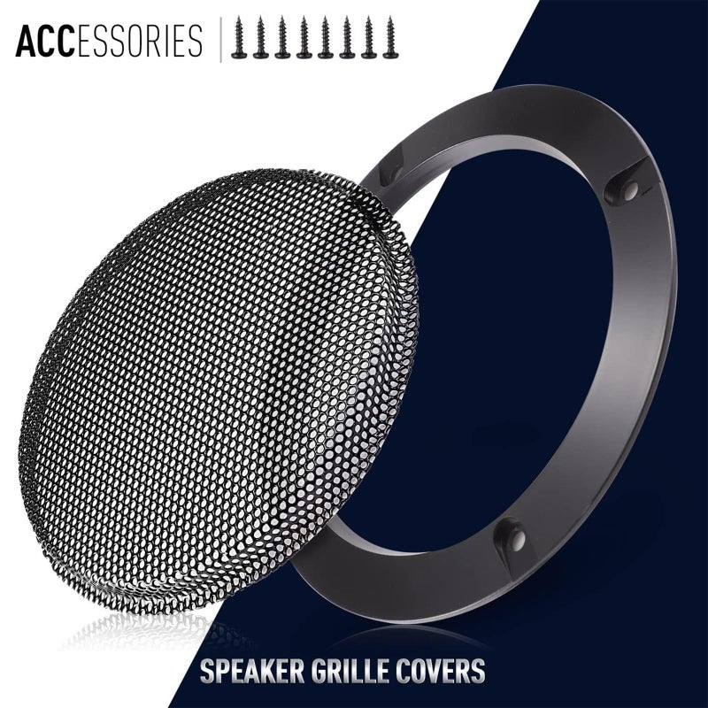 LAMAY 5 Inch Subwoofer Grill Car Home Speaker Subwoofer Guard Protector ABS Plastic Frame with Metal Meshl for Home Theater Marine and Automotive Applications DIY Speakers Decoration - Image 4